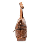 Bolso de Hombro The Day de Piel de Becerro Marrón Desgastada