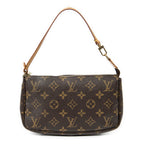 Handbag Accessory Pouch Brown Monogram Canvas