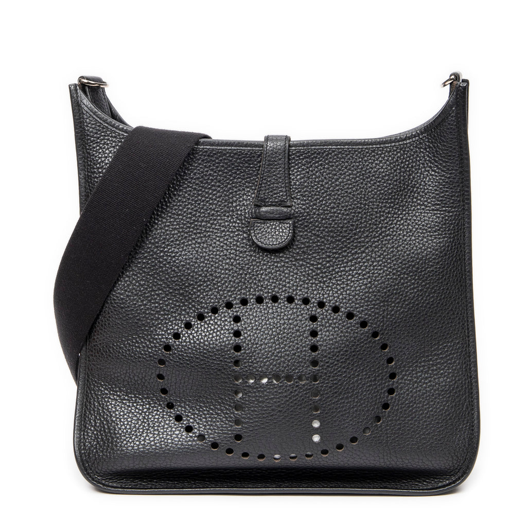 Shoulder Bag Evelyne I GM Black Togo Leather