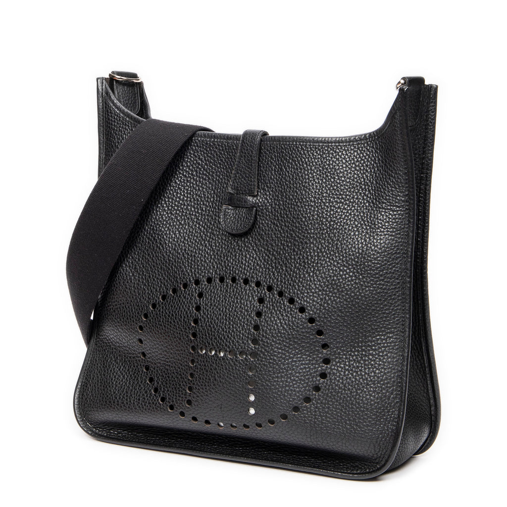 Shoulder Bag Evelyne I GM Black Togo Leather