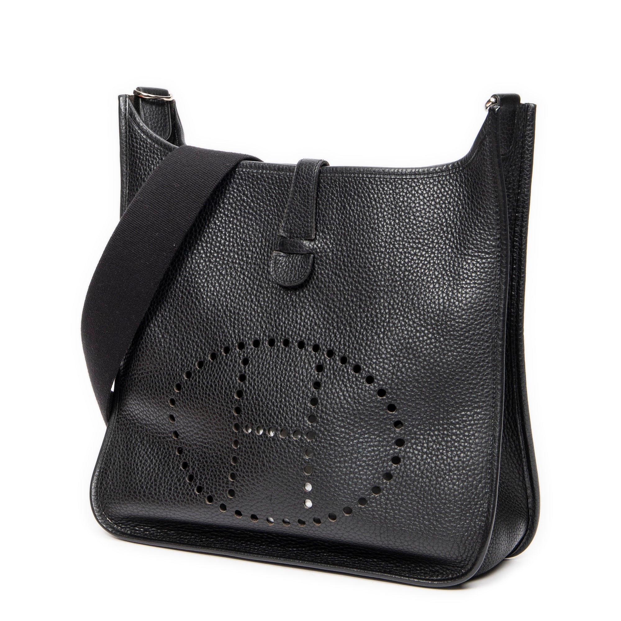 Shoulder Bag Evelyne I GM Black Togo Leather