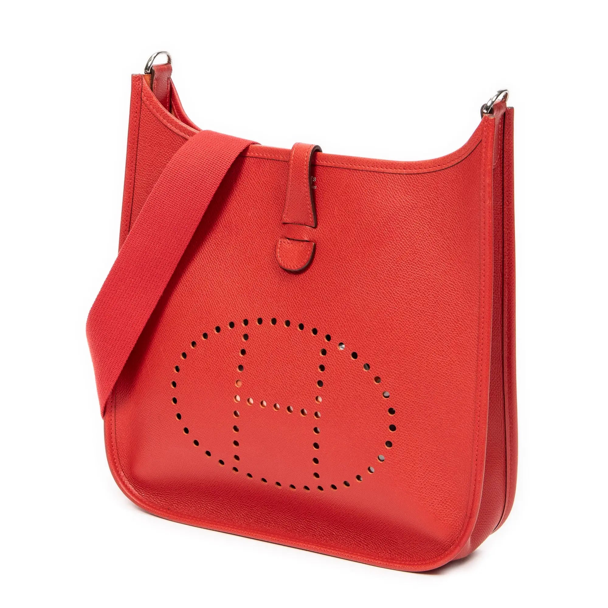 Sac bandoulière Evelyne I PM en cuir Epsom rouge