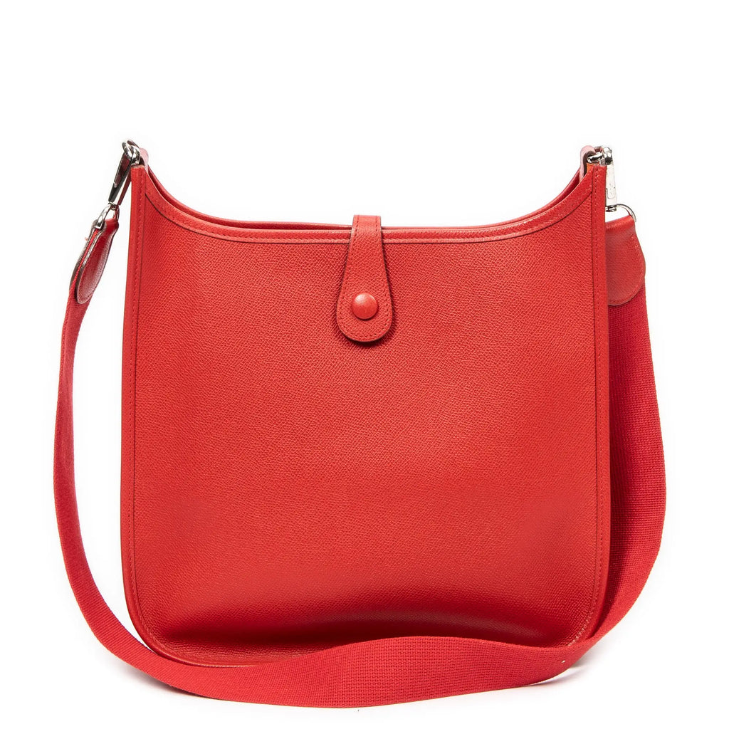 Sac bandoulière Evelyne I PM en cuir Epsom rouge