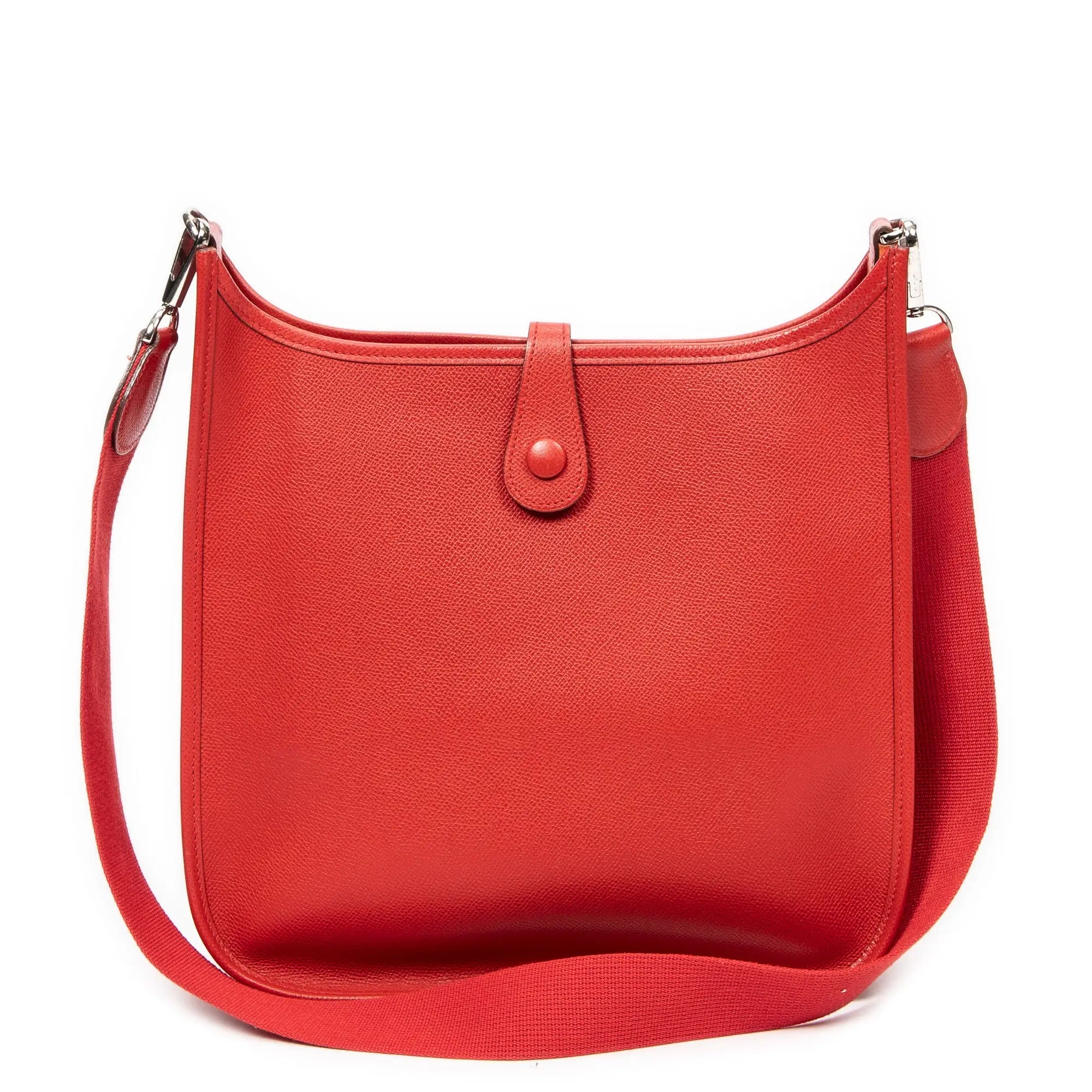Sac bandoulière Evelyne I PM en cuir Epsom rouge