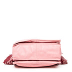 Shoulder Bag Bicolor Tassel Flamenco Pink Calfskin Leather
