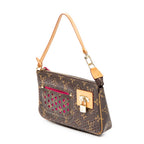 Handbag Pochette Accessoires Brown Monogram Perforated