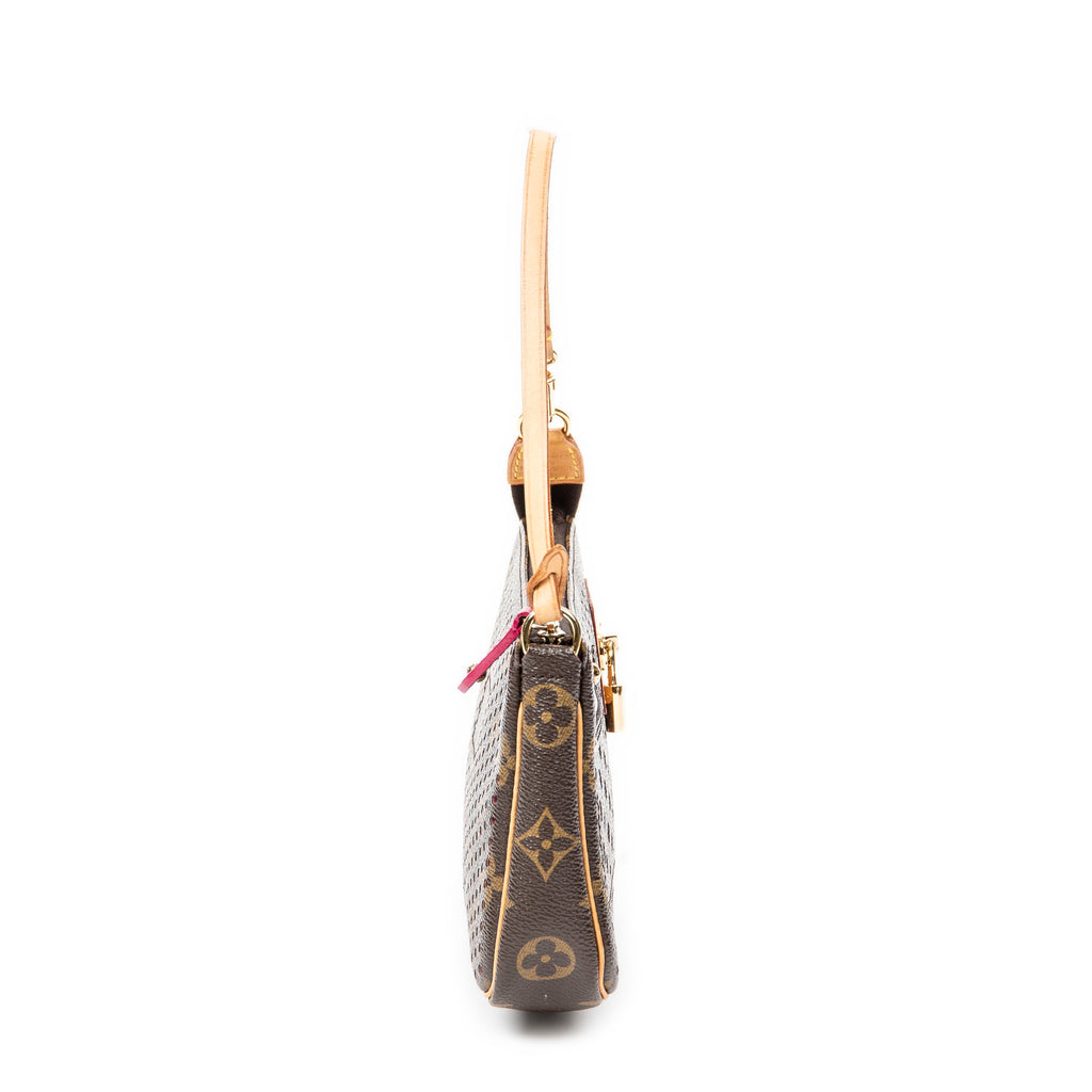 Handbag Pochette Accessoires Brown Monogram Perforated