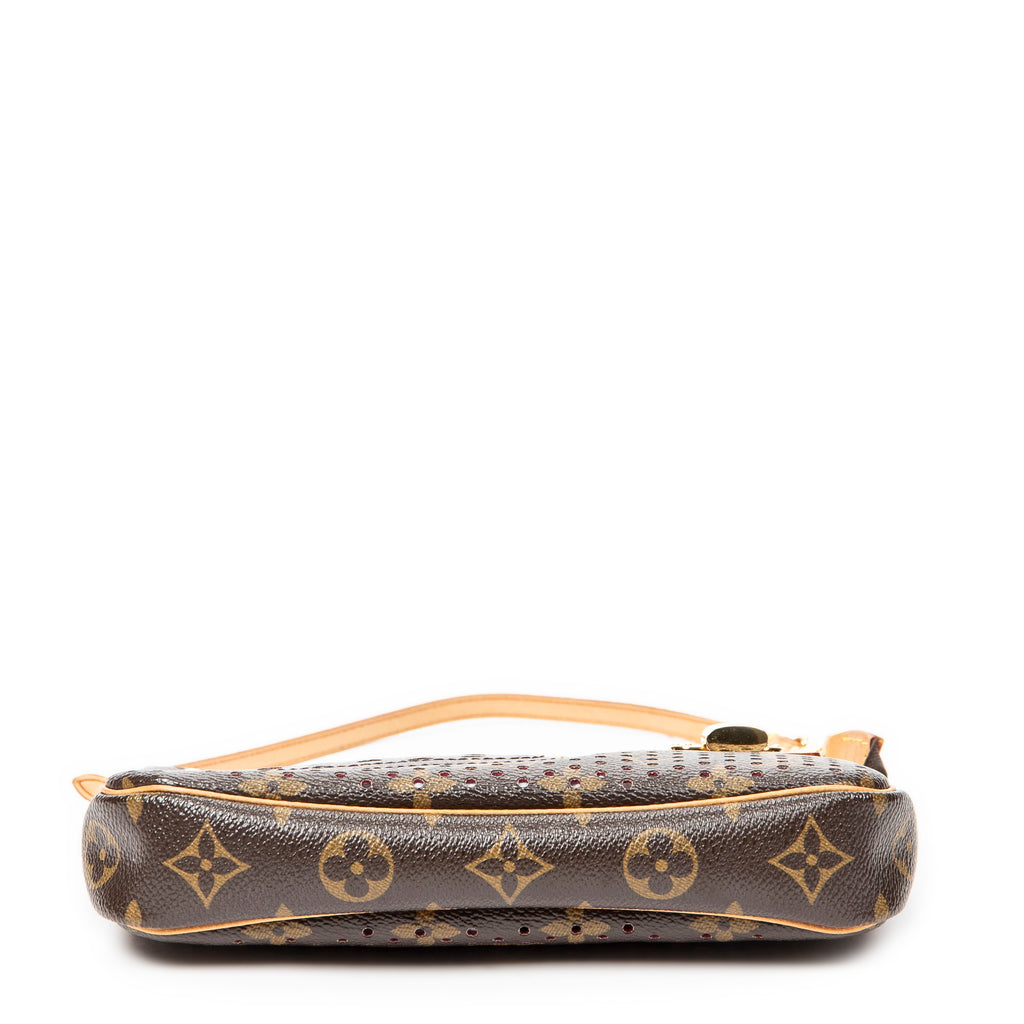 Handbag Pochette Accessoires Brown Monogram Perforated