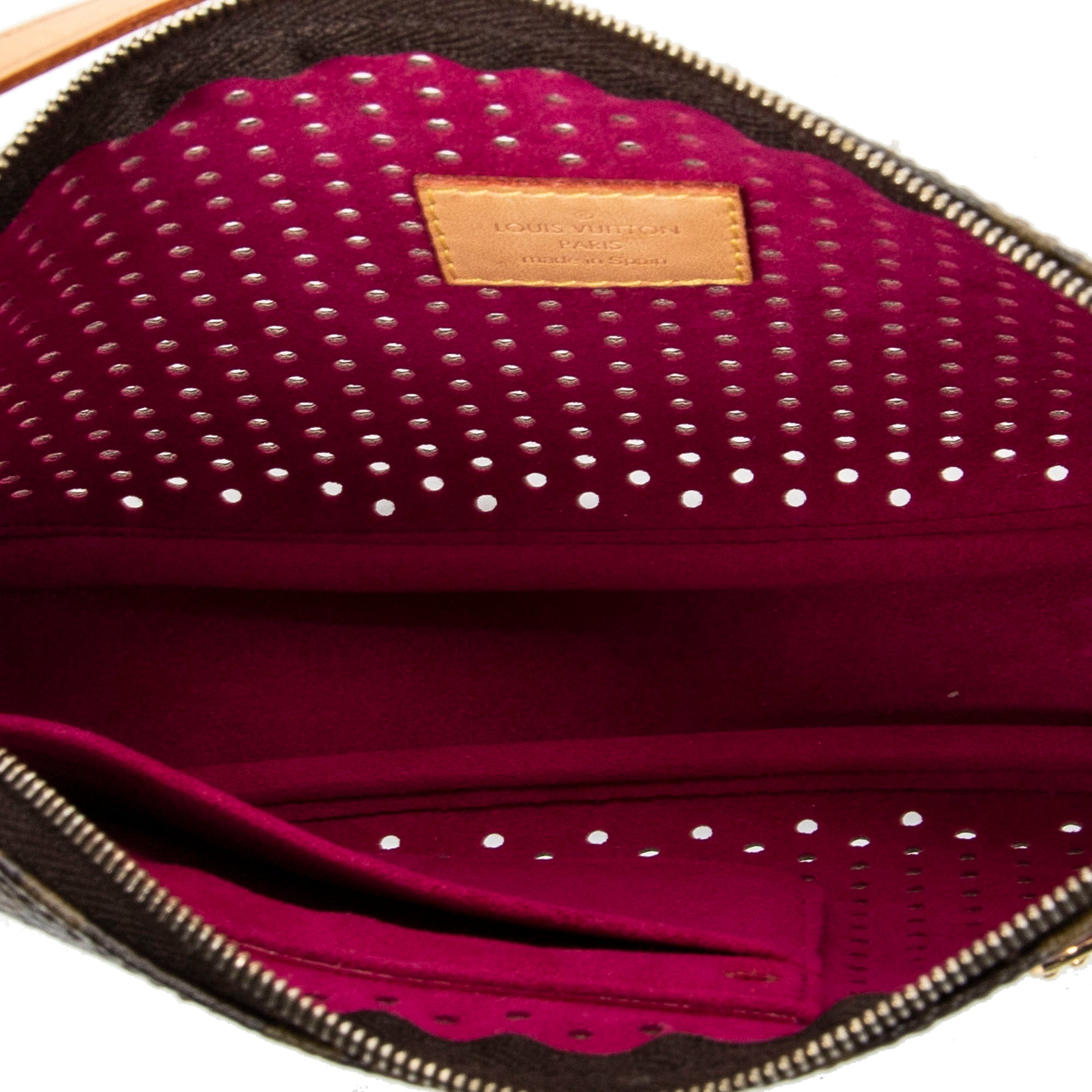 Handbag Pochette Accessoires Brown Monogram Perforated