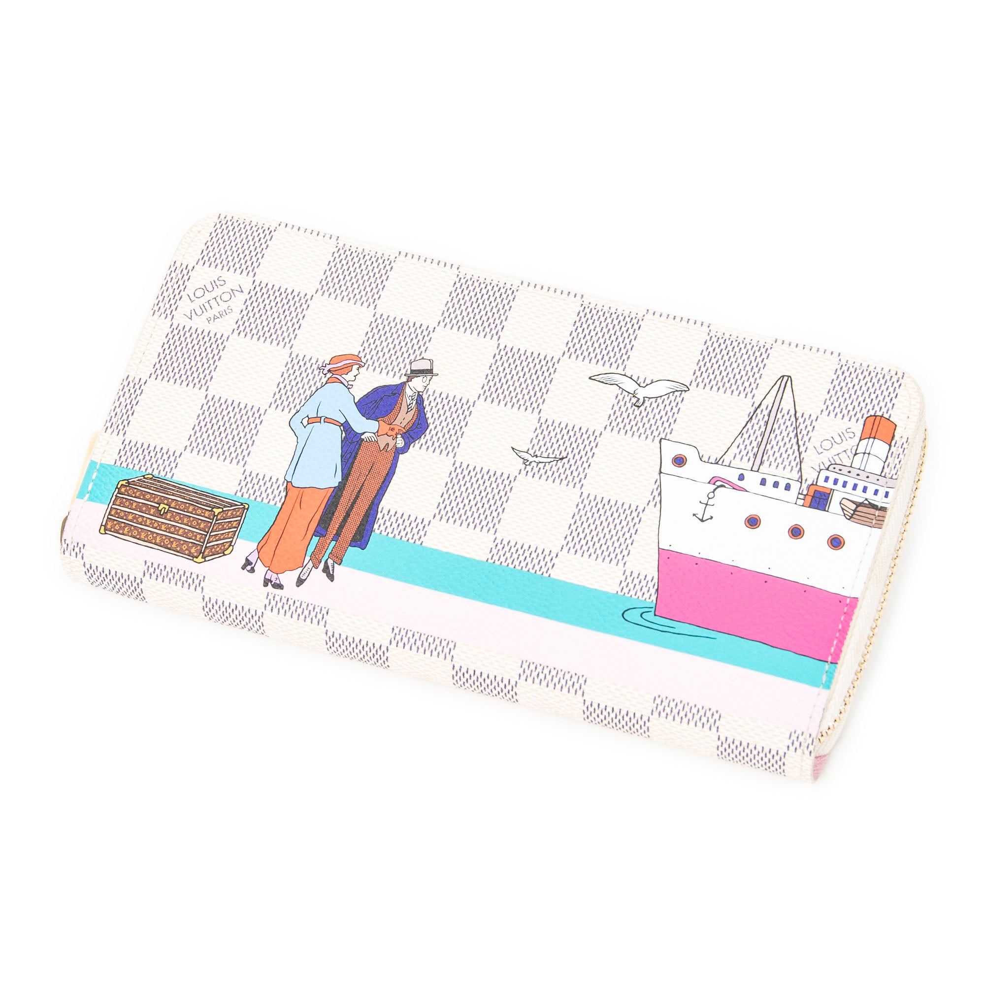 Wallet Ltd. Ed. Transatlantic Zippy Wallet Ivory Damier Azur