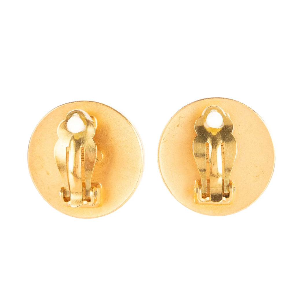 Pendientes Pendientes de aro redondos con clip de oro chapados en oro