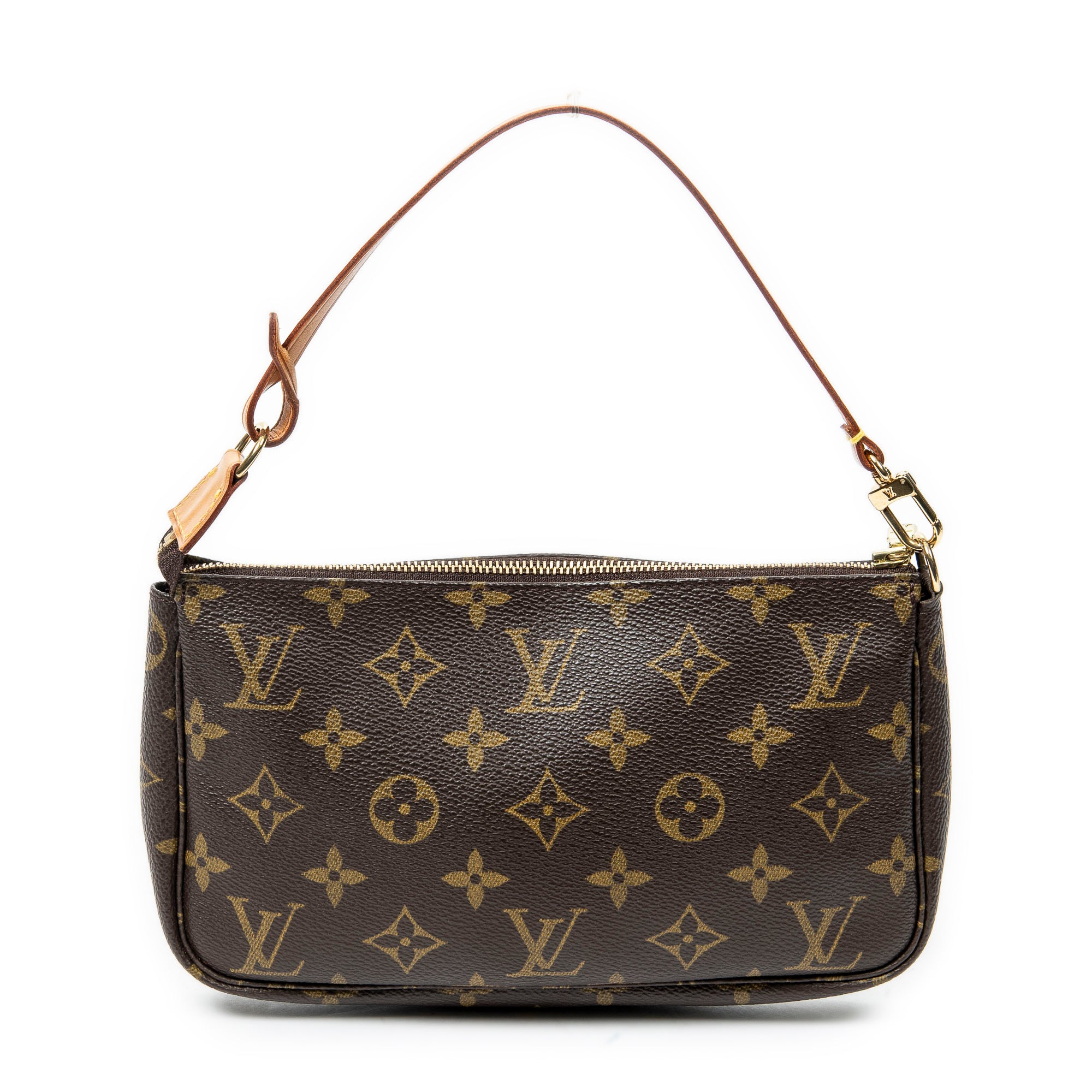 Handbag Accessory Pouch Brown Monogram Canvas