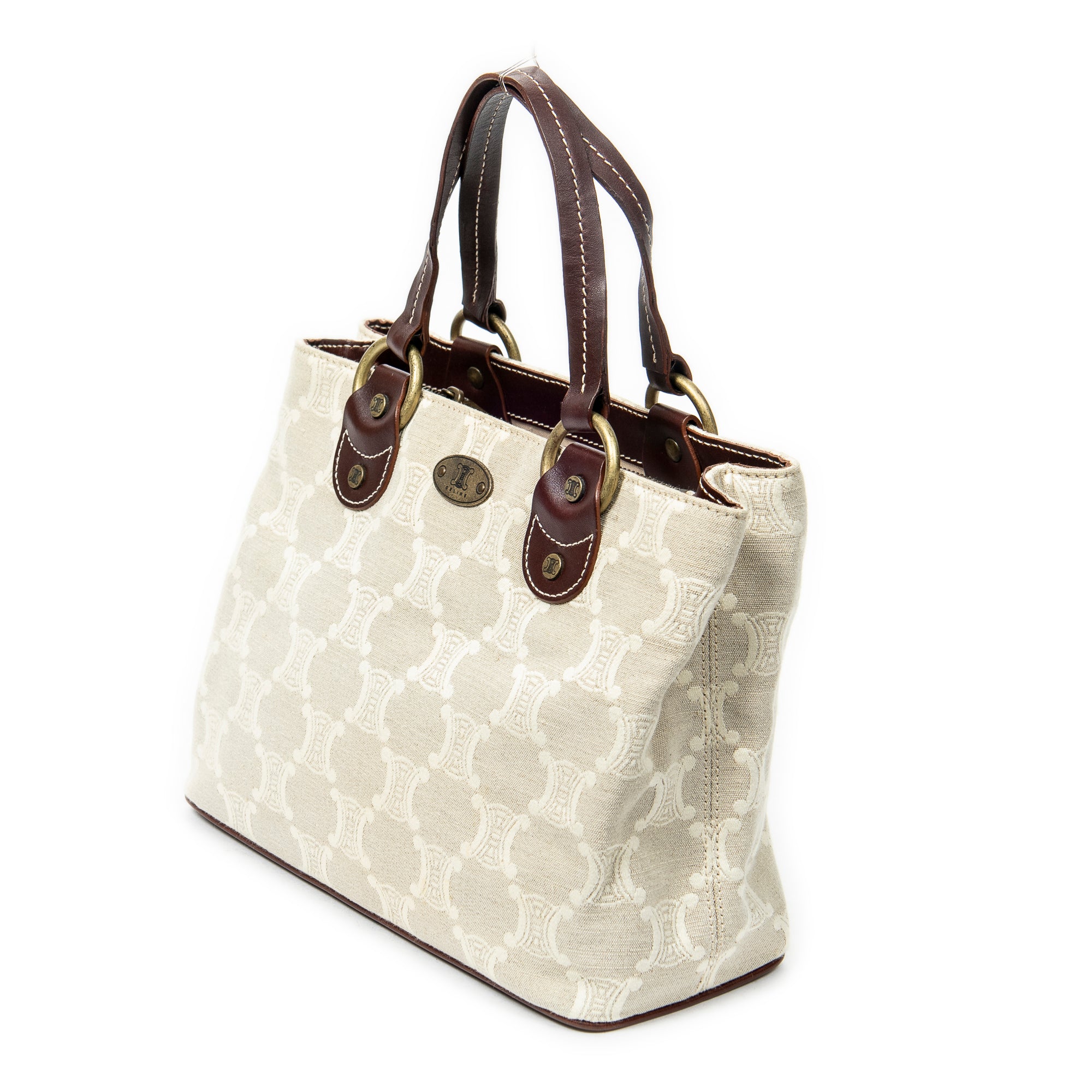 Handbag Small Vintage Open Tote Beige Macadam Canvas