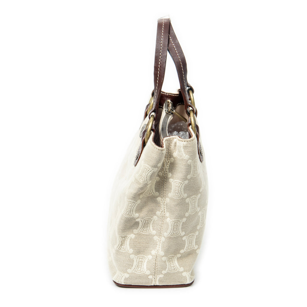 Handbag Small Vintage Open Tote Beige Macadam Canvas
