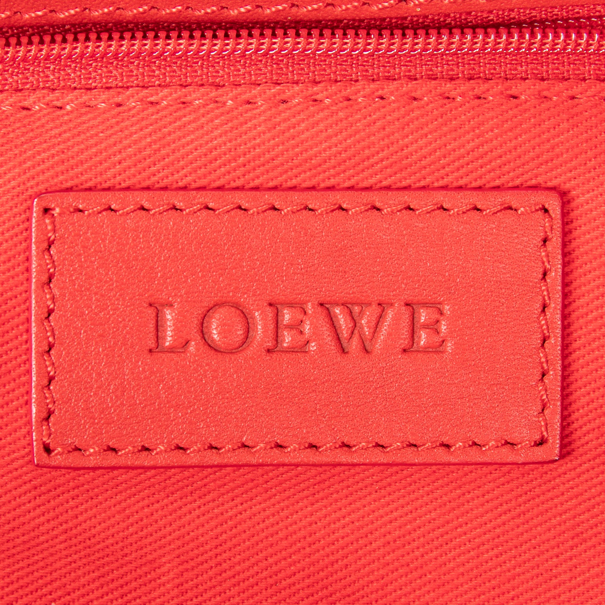 Shoulder Bag Studded Crown Shopper Tote Red Calfskin Leather