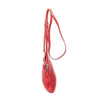 Shoulder Bag Small Frame Crystal Clutch Red Nappa Leather
