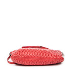 Shoulder Bag Small Frame Crystal Clutch Red Nappa Leather