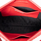 Shoulder Bag Small Frame Crystal Clutch Red Nappa Leather
