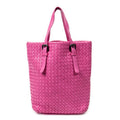 Shoulder Bag Vertical Tote Fuchsia Pink Intrecciato Leather