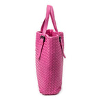 Shoulder Bag Vertical Tote Fuchsia Pink Intrecciato Leather