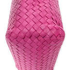 Shoulder Bag Vertical Tote Fuchsia Pink Intrecciato Leather