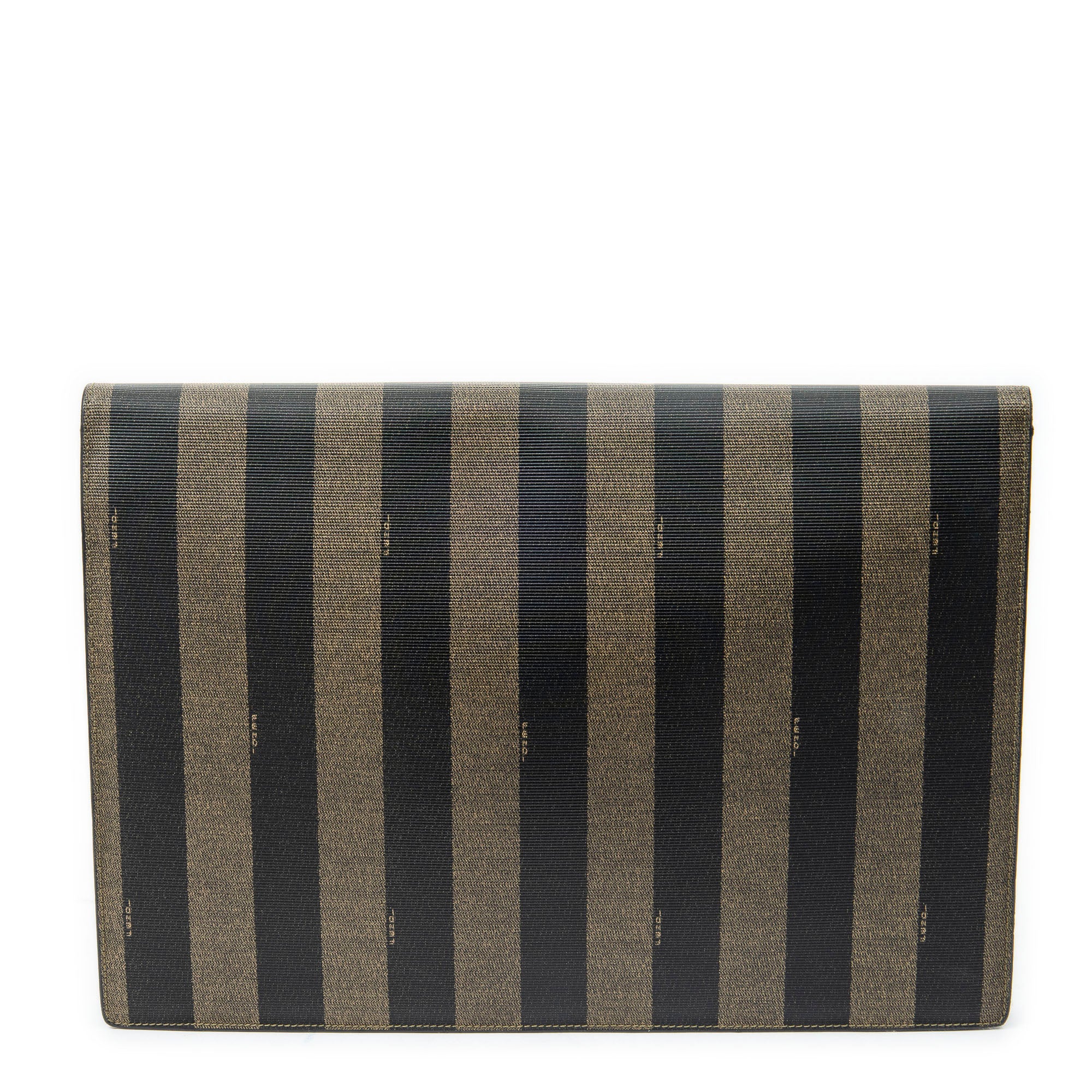 Handbag Envelope Document Case Khaki Pequin Coated Canvas