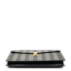 Handbag Envelope Document Case Khaki Pequin Coated Canvas