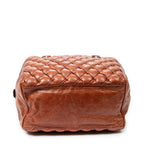 Shoulder Bag Matelasse Bowler Tote MM Brown Goat Quilted Leather
