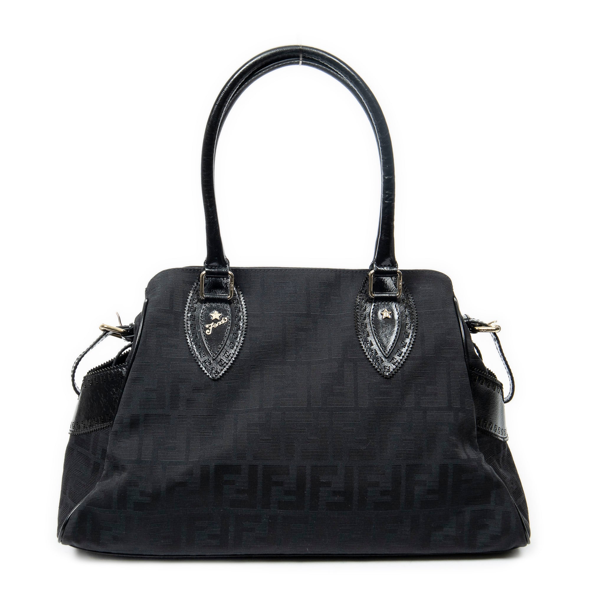 Shoulder Bag Medium Du Jour Tote Black Zucca Canvas