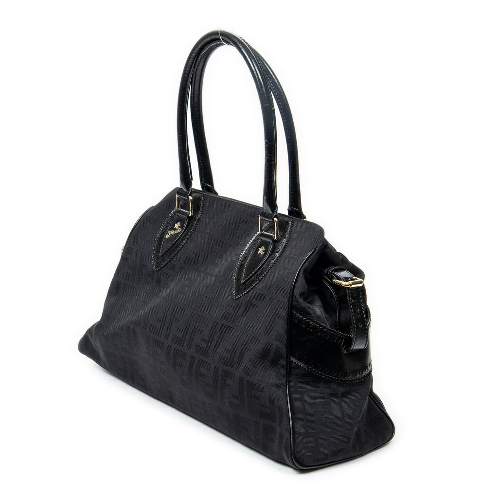 Shoulder Bag Medium Du Jour Tote Black Zucca Canvas