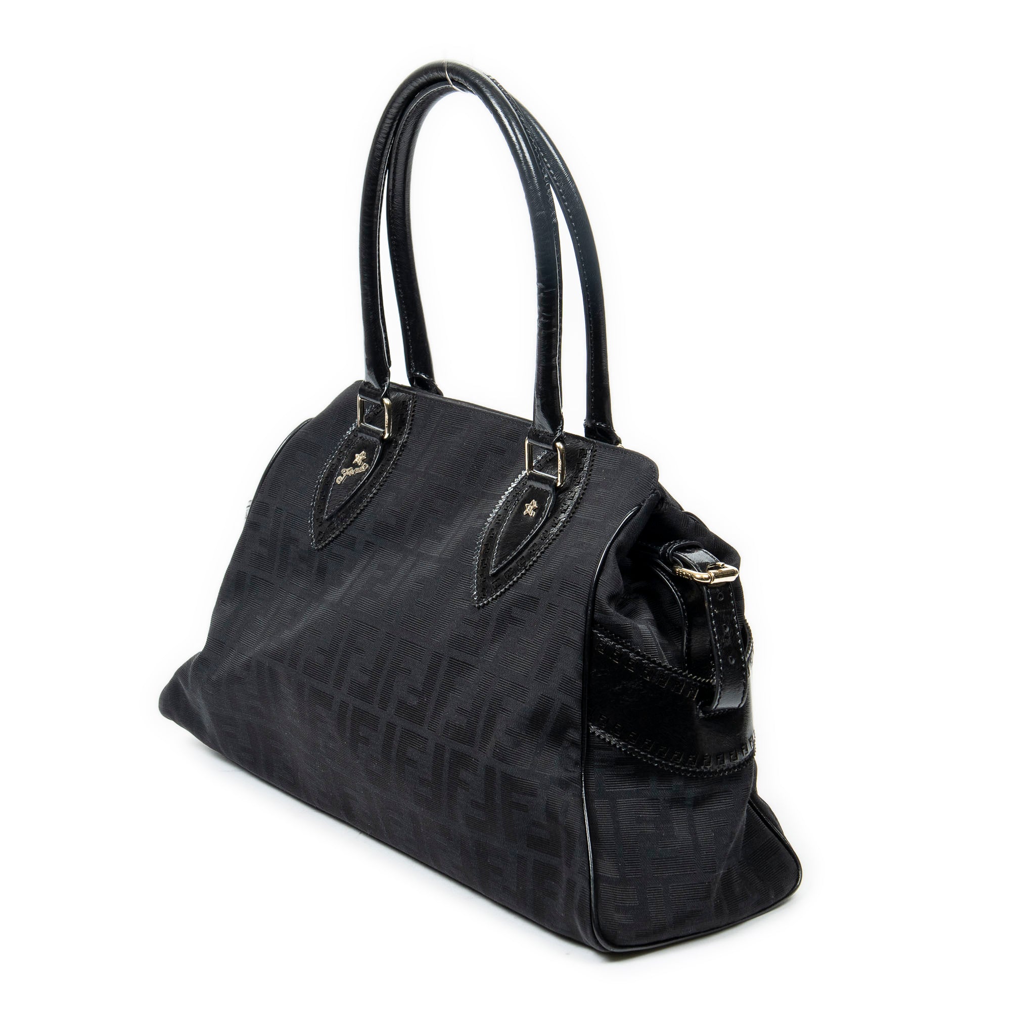 Shoulder Bag Medium Du Jour Tote Black Zucca Canvas