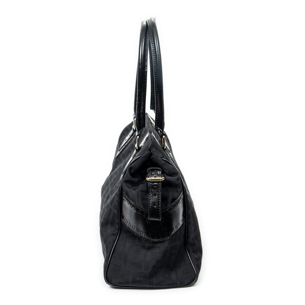 Shoulder Bag Medium Du Jour Tote Black Zucca Canvas