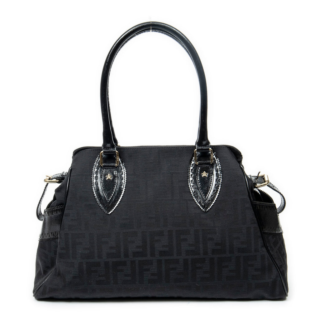 Shoulder Bag Medium Du Jour Tote Black Zucca Canvas