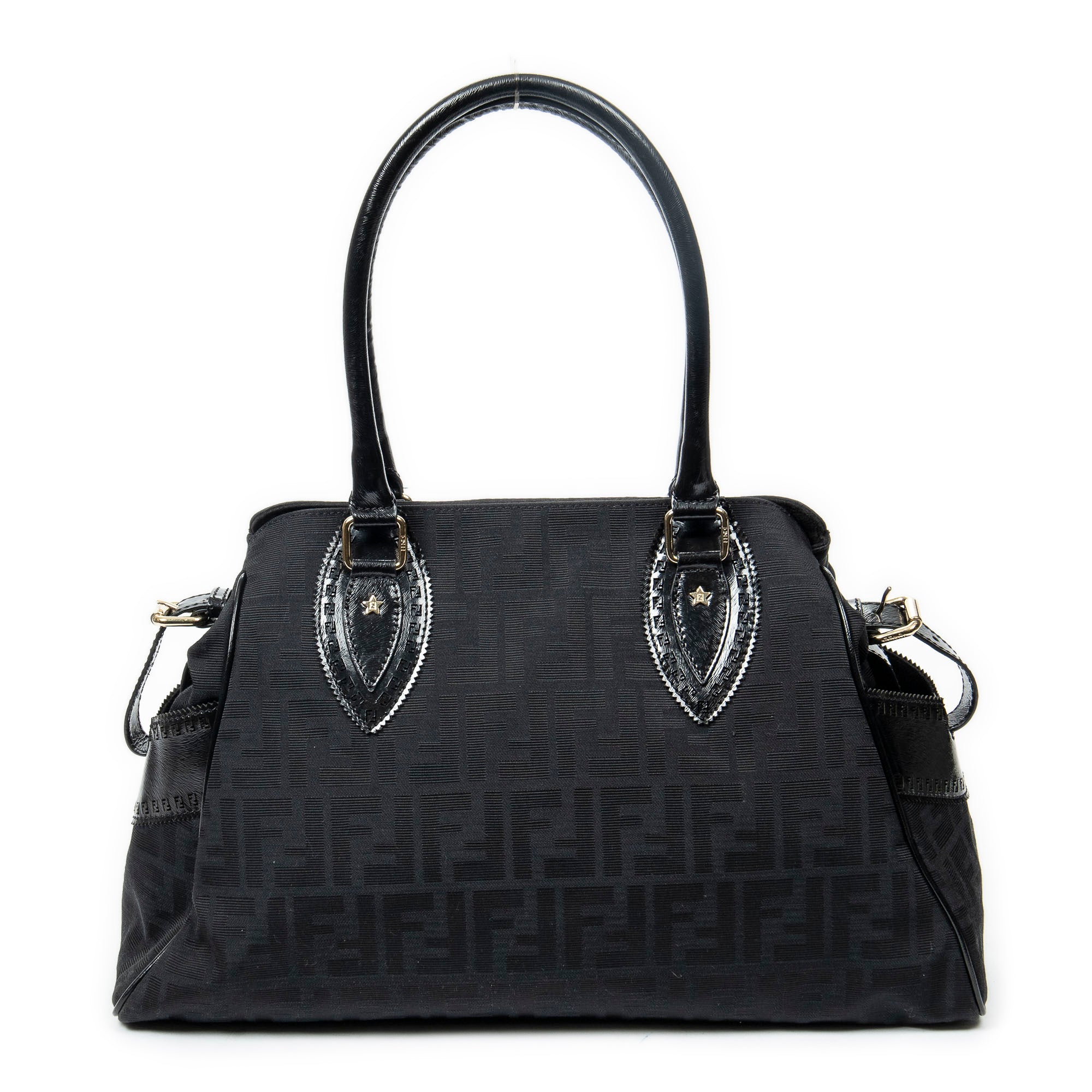 Shoulder Bag Medium Du Jour Tote Black Zucca Canvas