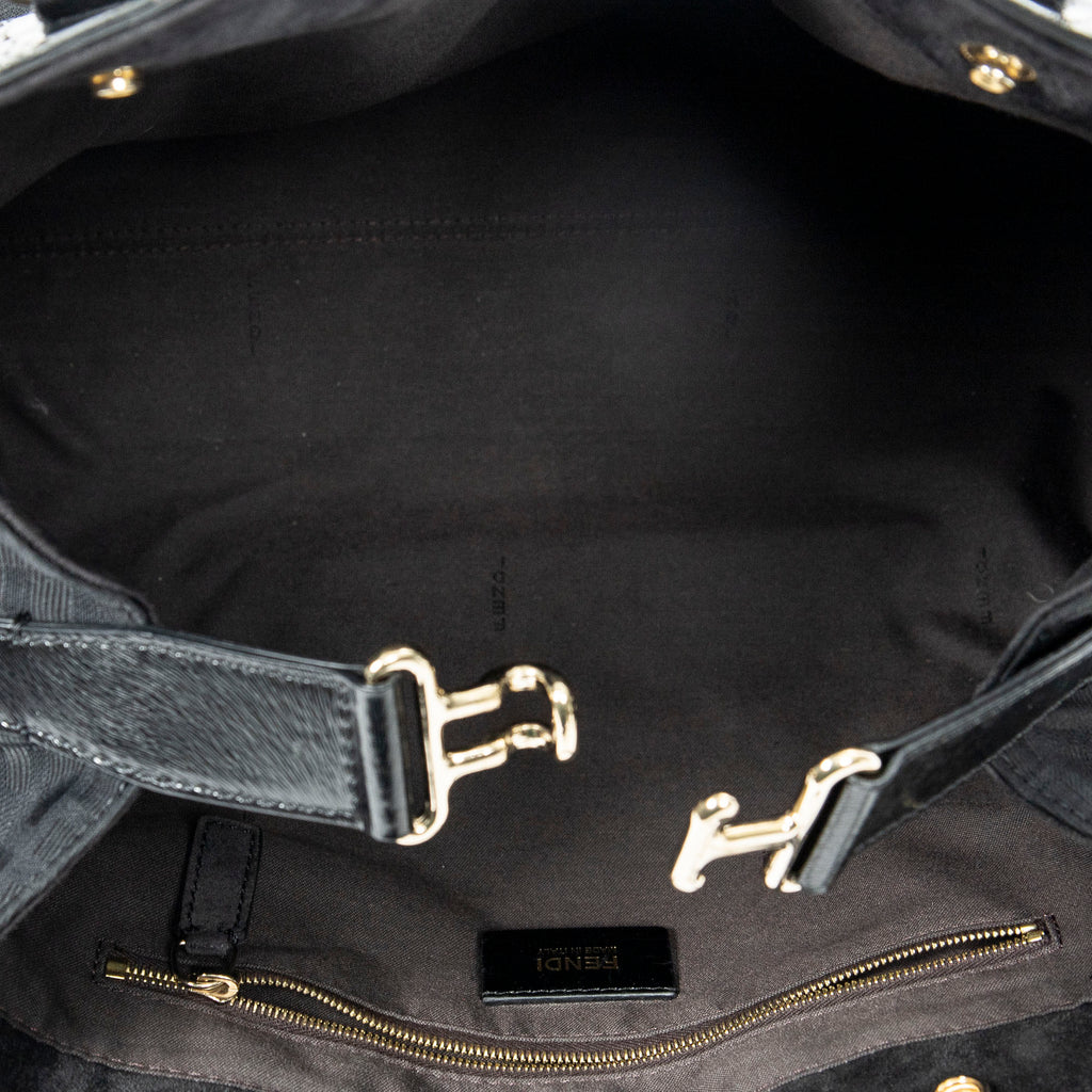 Shoulder Bag Medium Du Jour Tote Black Zucca Canvas