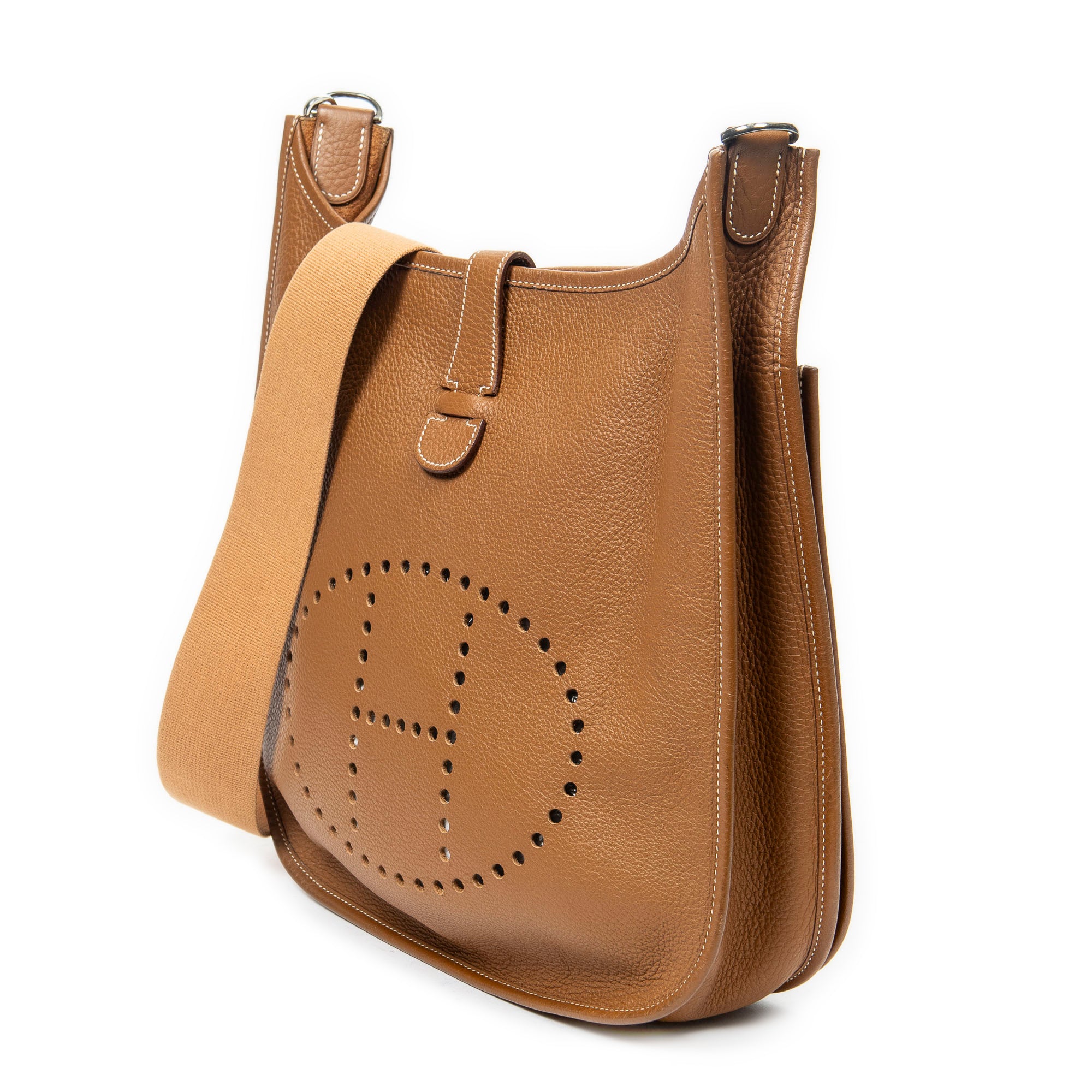 Shoulder Bag Evelyne II GM Gold Clemence Leather