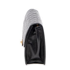 Shoulder Bag Vintage Push Lock Straight Flap Black Quilted Lambskin Leather
