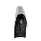 Shoulder Bag Vintage Push Lock Straight Flap Black Quilted Lambskin Leather