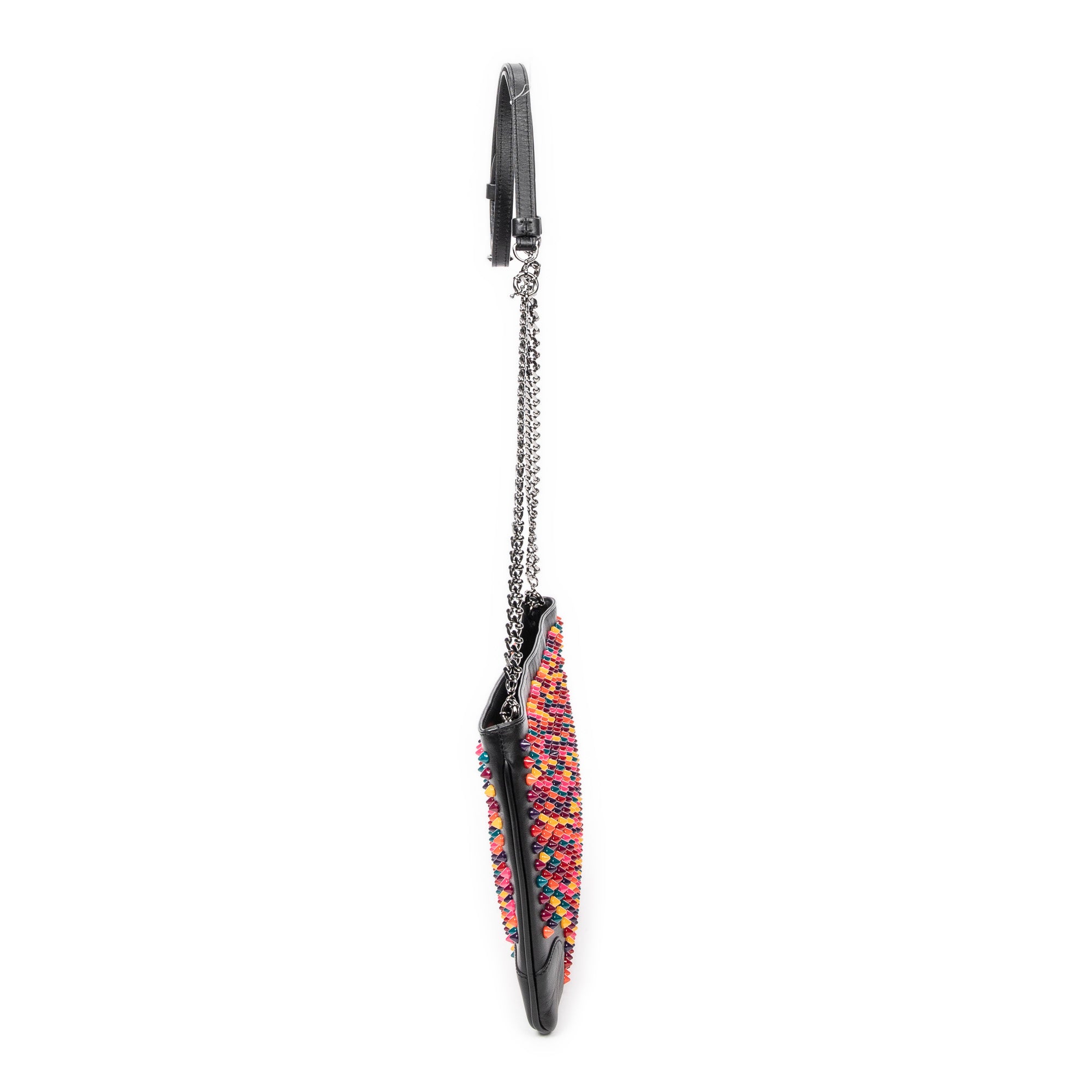 Shoulder Bag Multicolor Loubiposh Crossbody Black Spiked Calfskin Leather