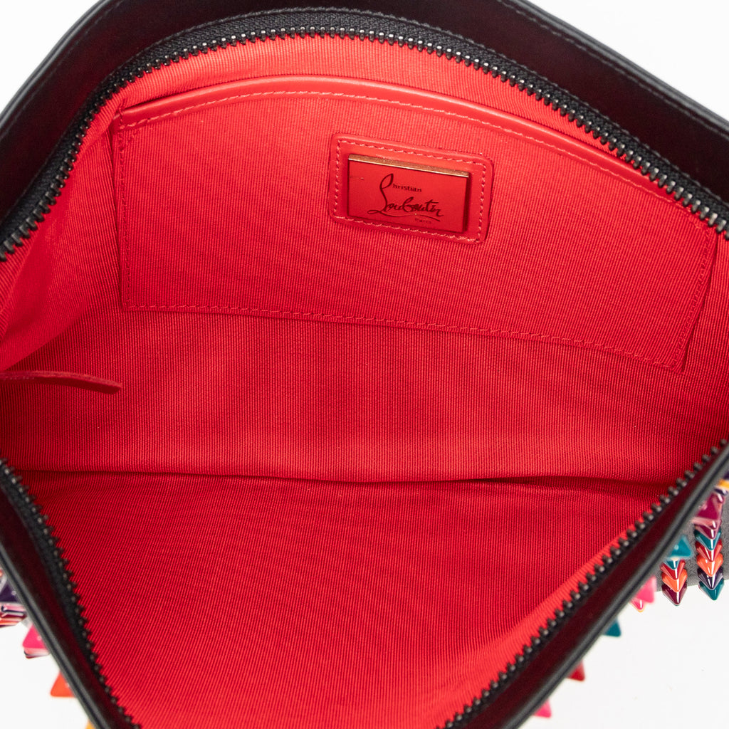 Shoulder Bag Multicolor Loubiposh Crossbody Black Spiked Calfskin Leather