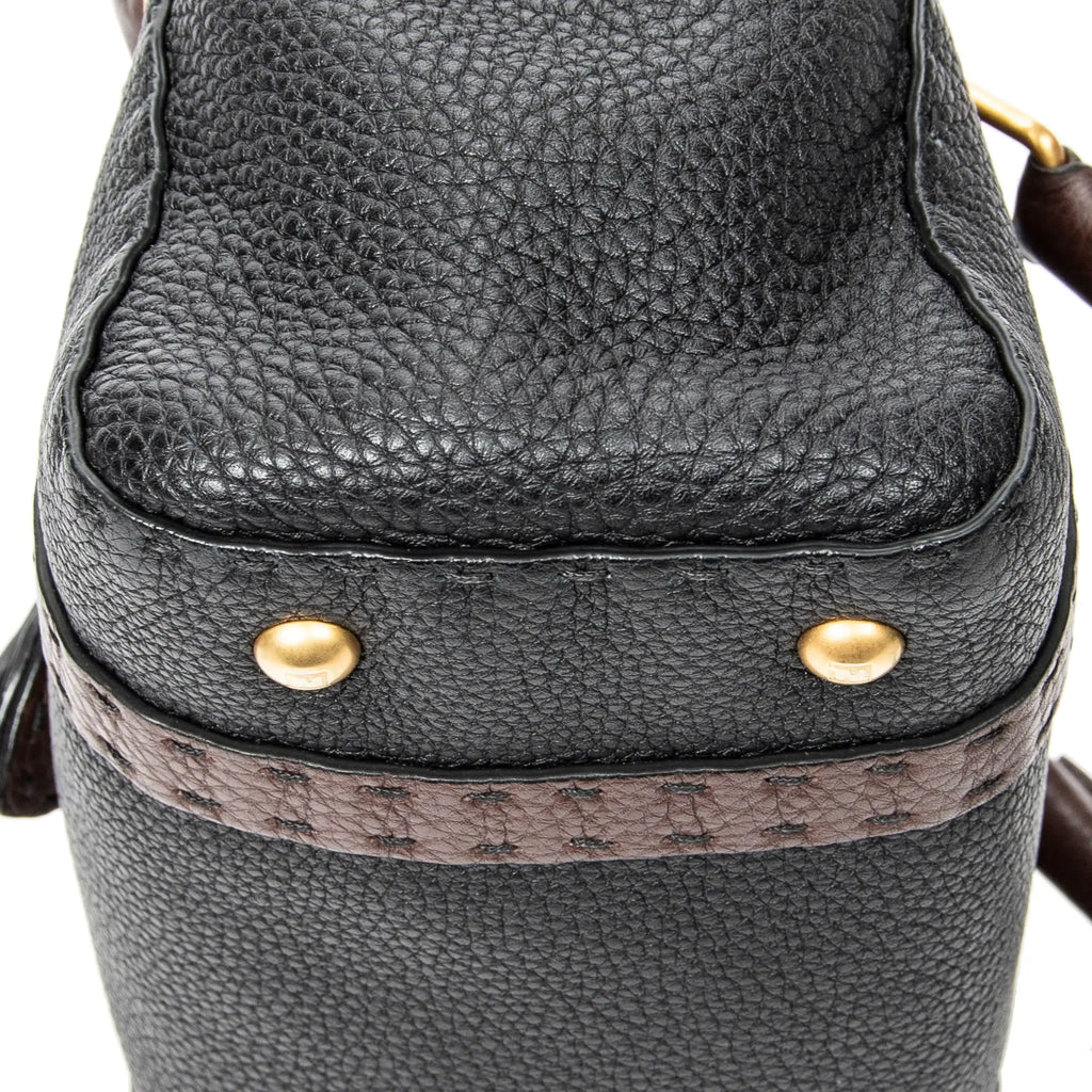 Bolso de hombro Selleria Mini Linda Piel Selleria negra