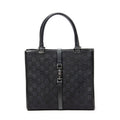 Shoulder Bag Jackie Tote Black Monogrammed Canvas
