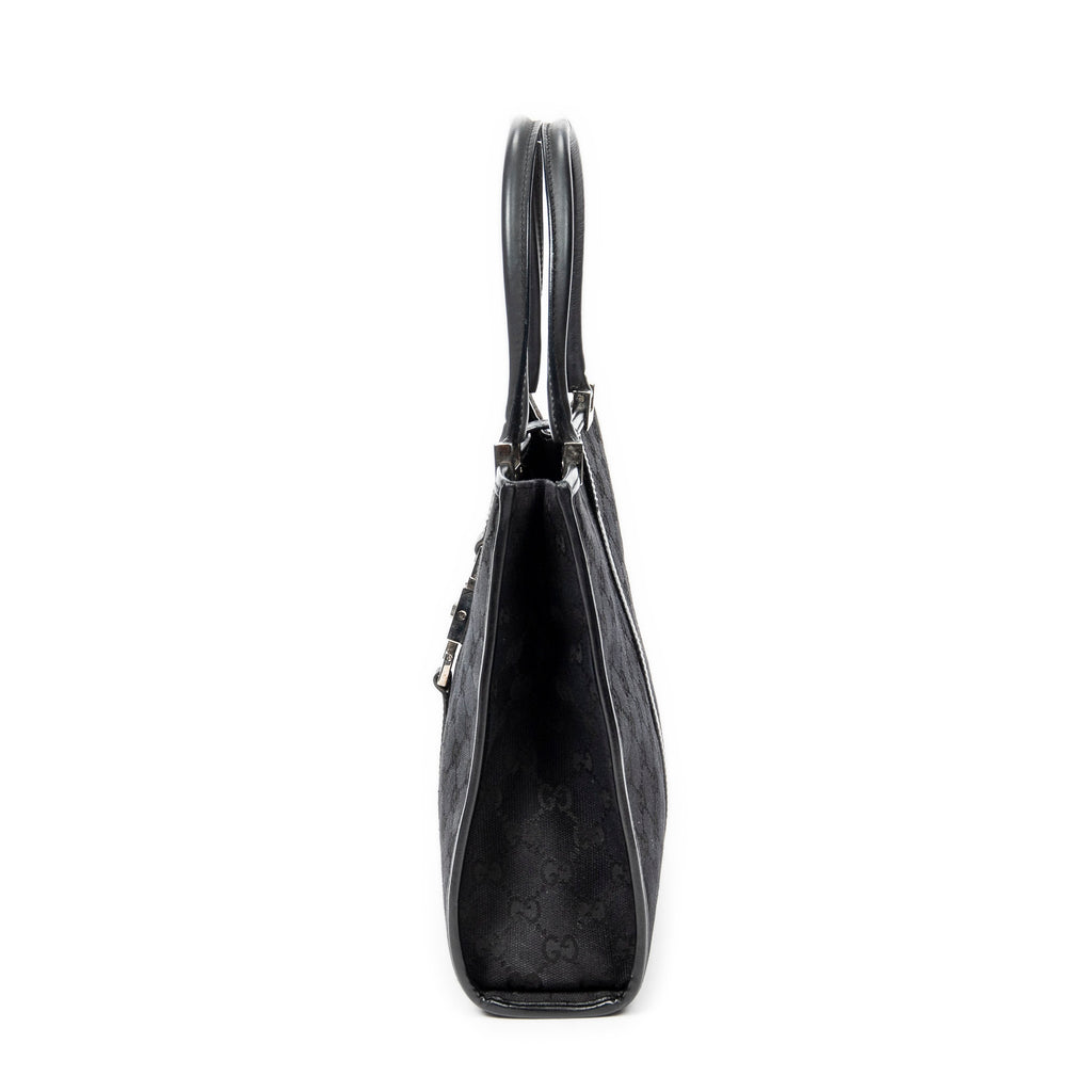 Shoulder Bag Jackie Tote Black Monogrammed Canvas
