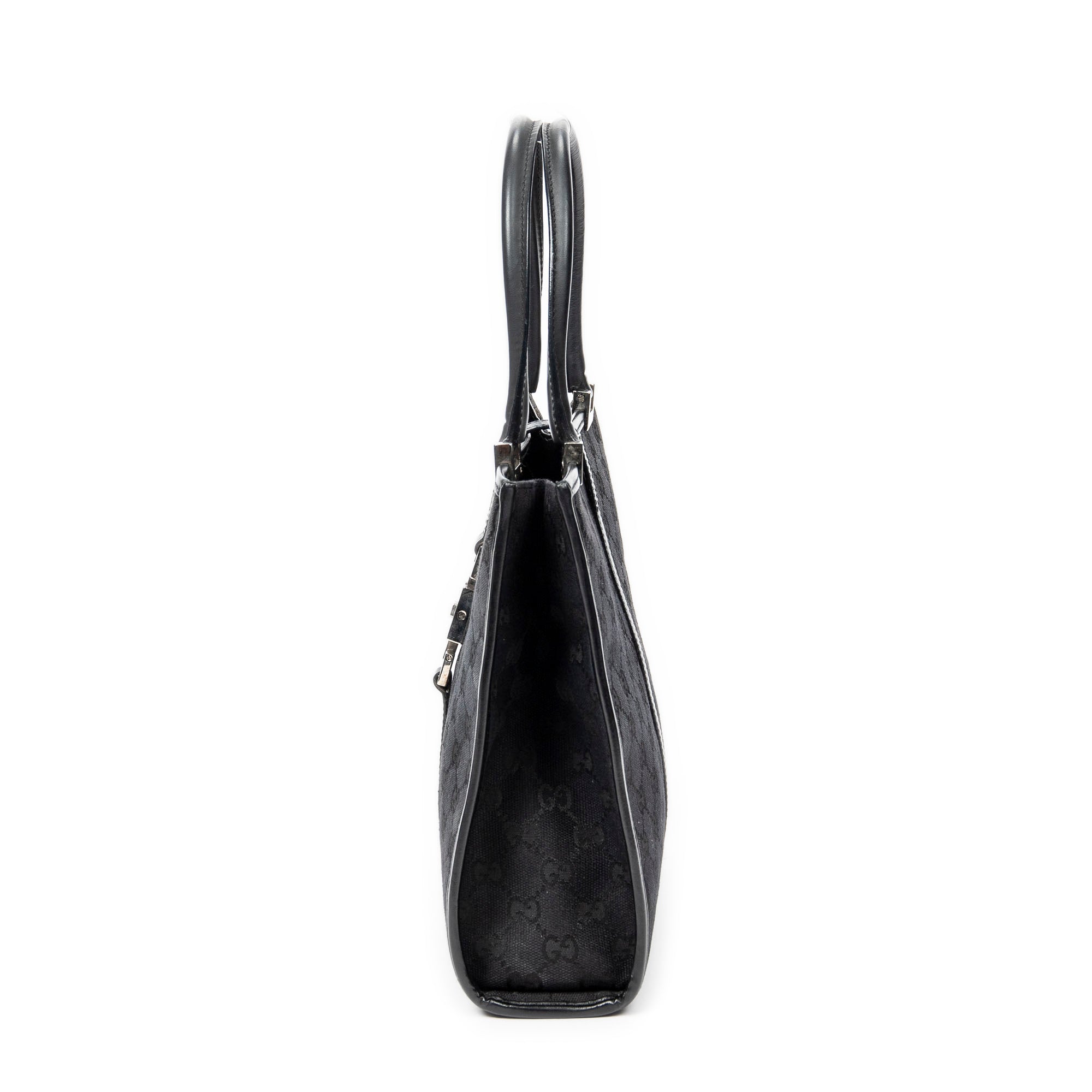 Shoulder Bag Jackie Tote Black Monogrammed Canvas