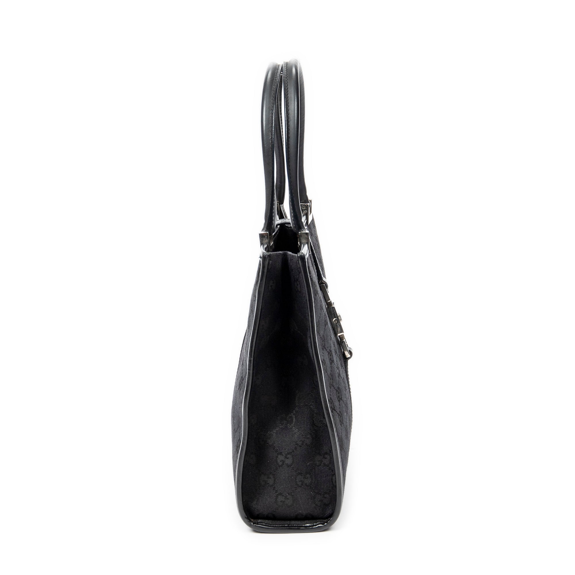 Shoulder Bag Jackie Tote Black Monogrammed Canvas