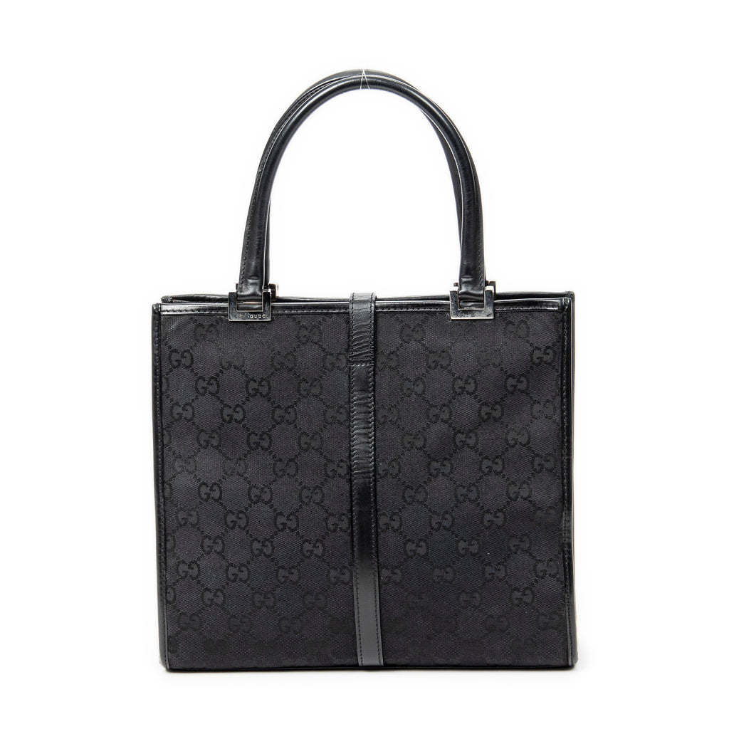 Shoulder Bag Jackie Tote Black Monogrammed Canvas