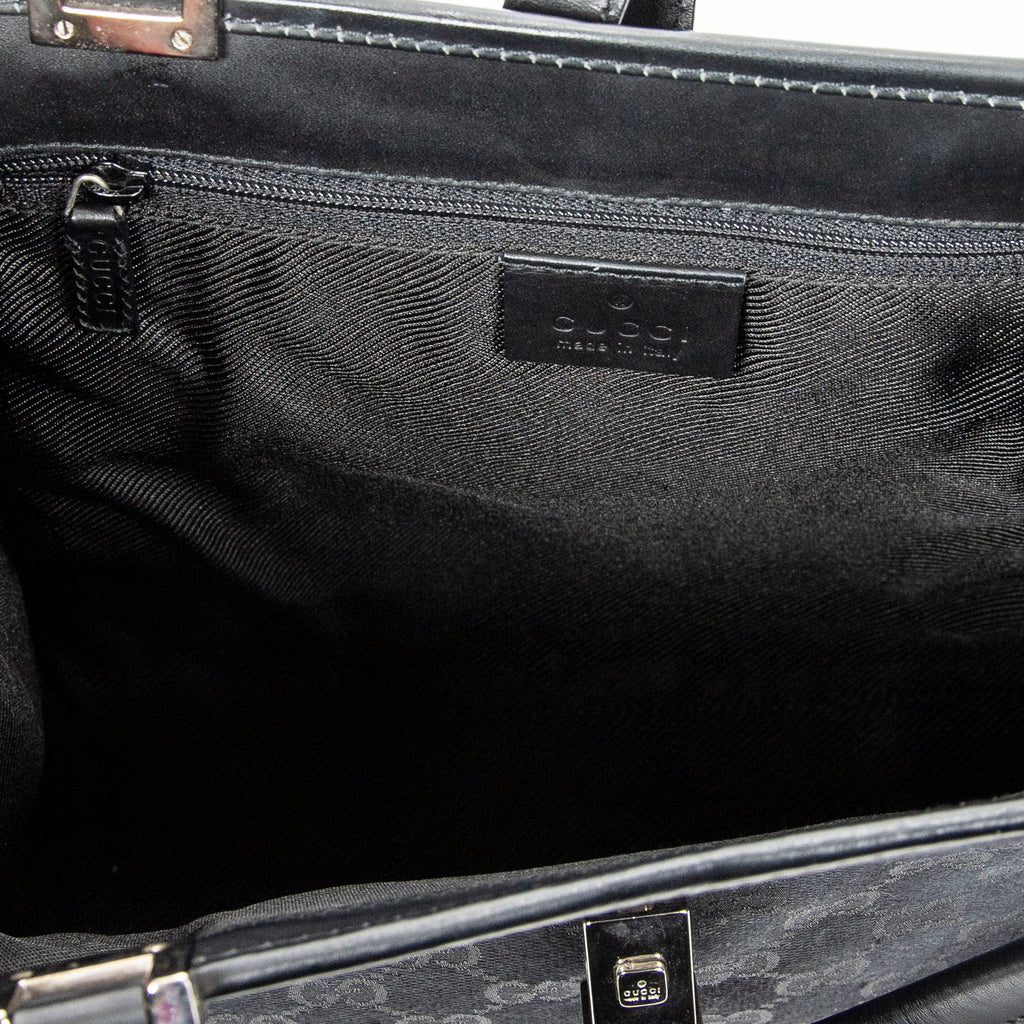 Shoulder Bag Jackie Tote Black Monogrammed Canvas