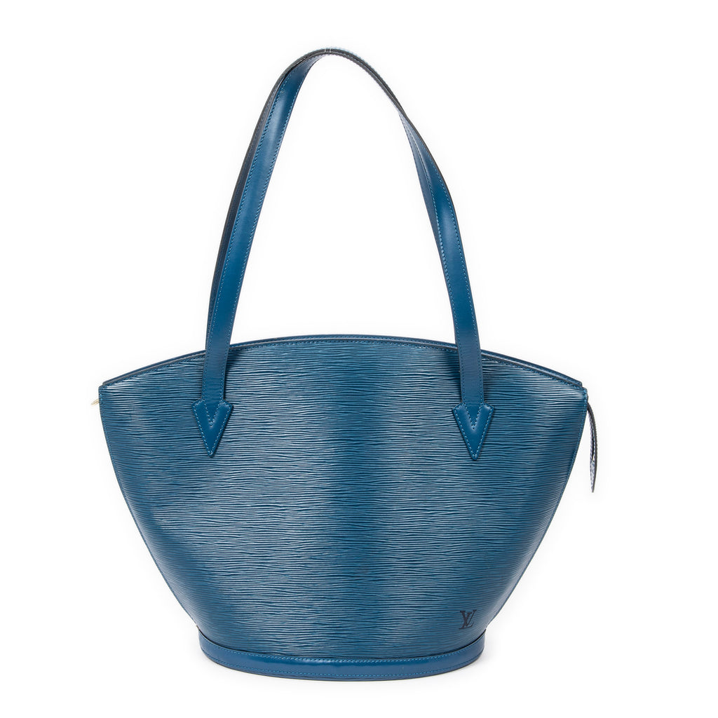 Sac Bandoulière St-Jacques Shopping GM Cuir Épi Bleu