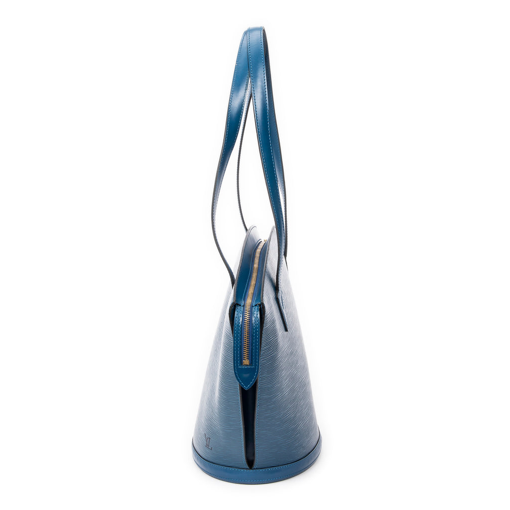 Sac Bandoulière St-Jacques Shopping GM Cuir Épi Bleu
