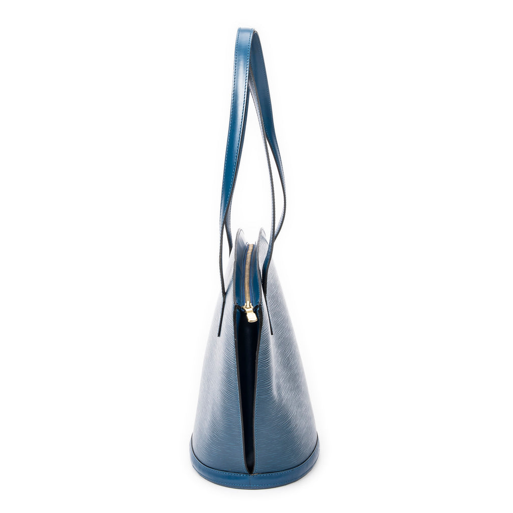 Sac Bandoulière St-Jacques Shopping GM Cuir Épi Bleu